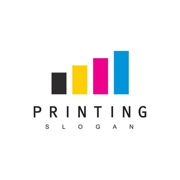 Digital Print Logo Design Template vector