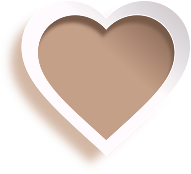 White And Brown Heart Paper Cut Style png