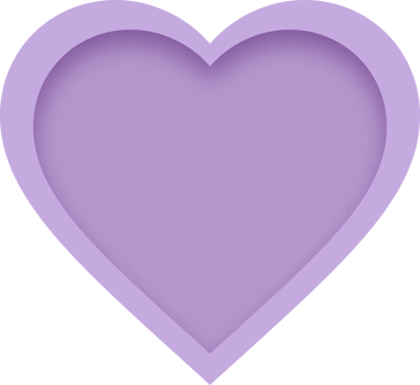 Blank Purple Heart Layered Paper Cut Style png