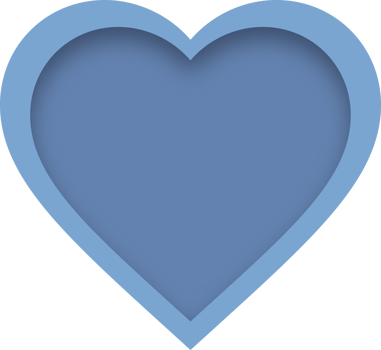 Blank Blue Heart Layered Paper Cut Style png