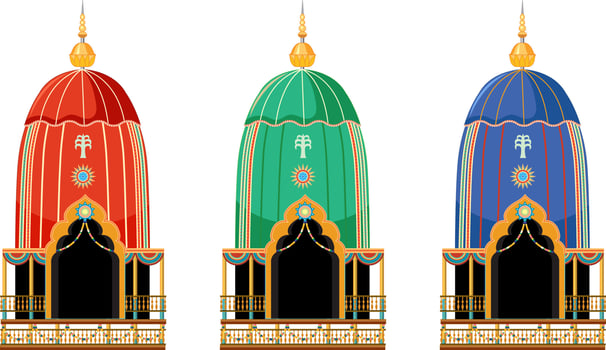 Ratha Yatra Hindu festival of India vector