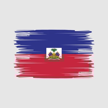Haiti Flag Brush Strokes. National Flag vector