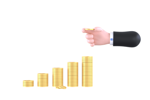 coins in hands. saving money concept. png