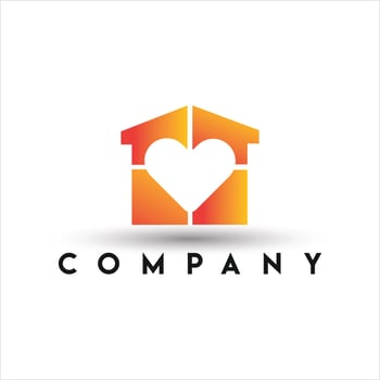 Sweet home logo. Love home logo vector
