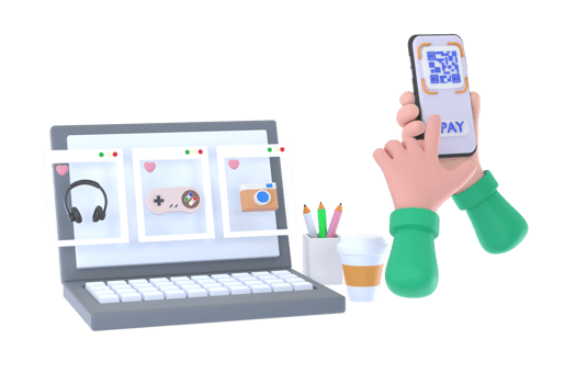 hand hold mobile shopping. Laptop screen flat design template for mobile apps. Shopping online concept. png