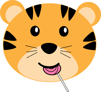Set of cute little tiger characters with gift box,  For children decor, nursery design, banner, emblem, pattern png