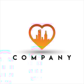 Love City Logo. Favorite Town Logo vector