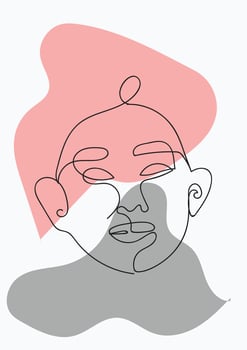 woman portrait Vector minimalist style portrait