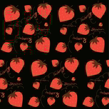 Cute strawberry seamless pattern for fabric or wallpaper vector