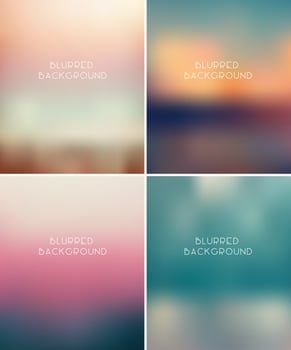 Set of blurred backgrounds vector