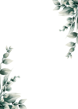 Watercolor eucalyptus leaf frame png