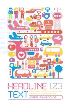 International Airport vector template