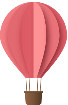 Pink Paper Hot Air Balloon, Hot Air Balloon Paper Cut png