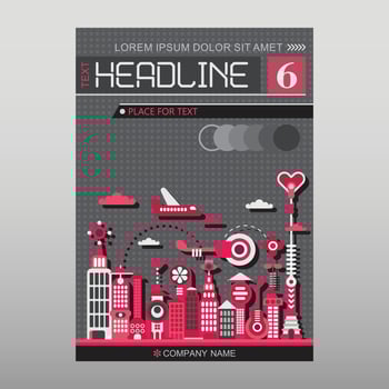Modern City vector template layout