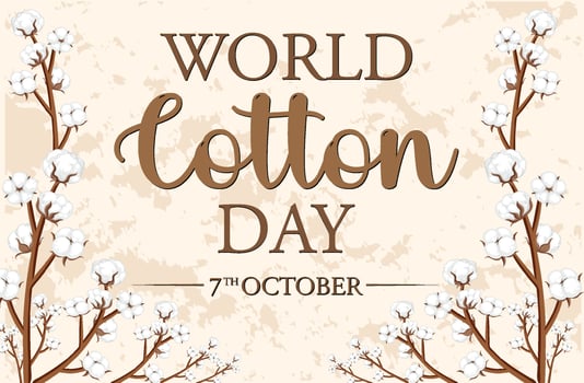 World Cotton Day Banner Template vector