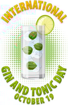International Gin And Tonic Day Banner Design vector
