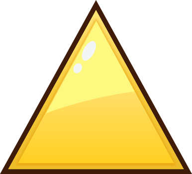 Yellow Cartoon Triangle Button png