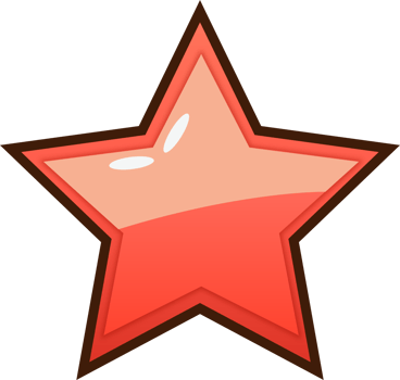 Red Cartoon Star Button png