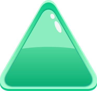 Green Cartoon Triangle Button png
