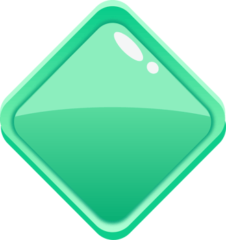 Green Cartoon Rhombus Button png