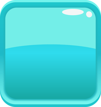Blue Cartoon Square Button png