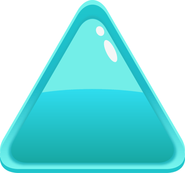 Blue Cartoon Triangle Button png
