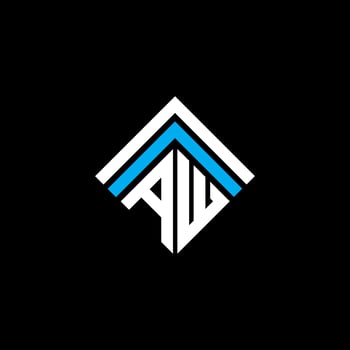 AW letter logo creative design with vector graphic, AW simple and modern logo.
