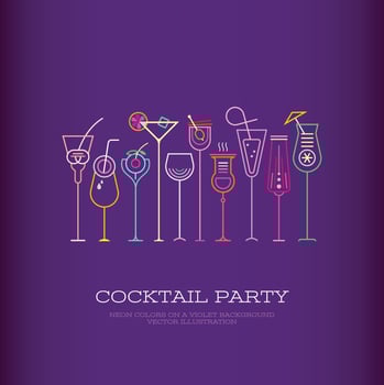 Cocktail Party Neon vector