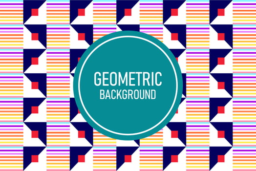 Flat geometric background vector