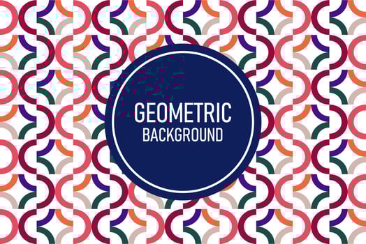 Flat geometric background vector