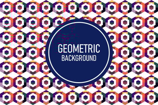 Flat geometric background vector