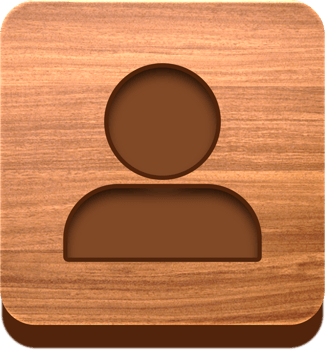 Wooden User Button, Wooden Icon png