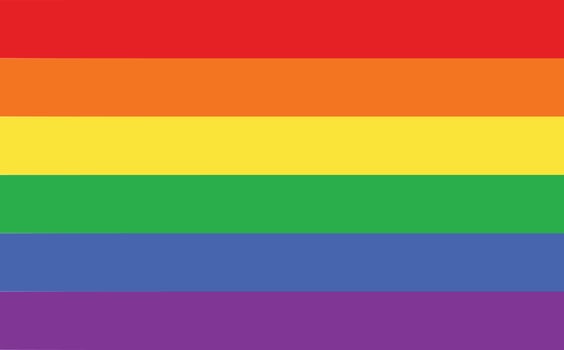LGBT pride flag. rainbow flag background. Pride symbol. flat style. vector