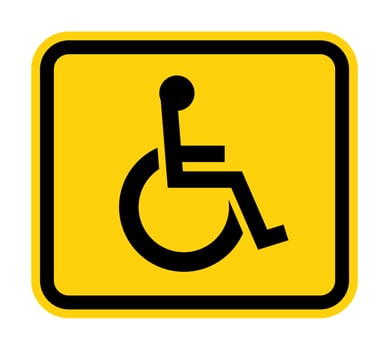Accessible Parking Sign On White Background vector