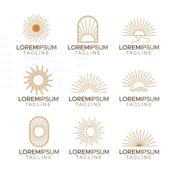 Sun Logo Collection vector