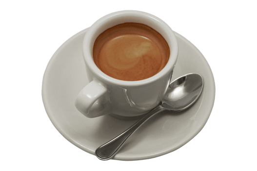 espresso with spoon isolated png