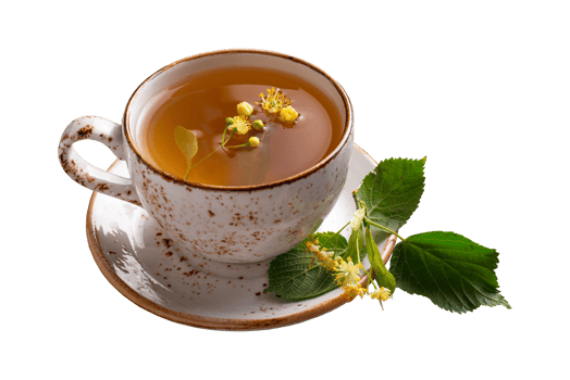 cup of tea with mint png