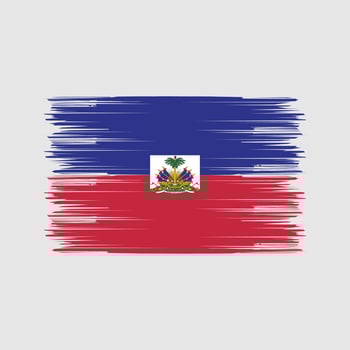 Haiti Flag Brush. National Flag vector