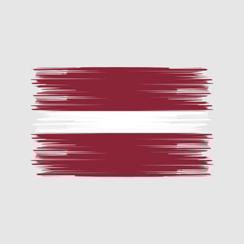 Latvia Flag Brush. National Flag vector