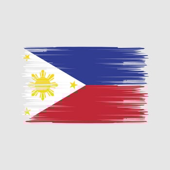 Philippines Flag Brush. National Flag vector
