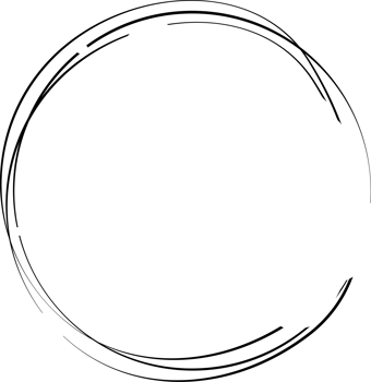 A group of circles intertwined together in black png