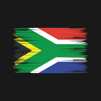 South Africa Flag Brush. National Flag vector