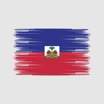 Haiti Flag Brush. National Flag vector