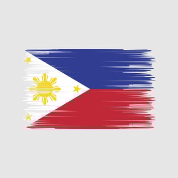 Philippines Flag Brush. National Flag vector