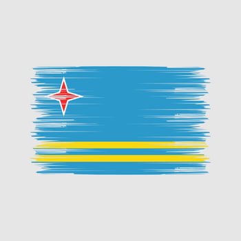 Aruba Flag Brush. National Flag vector