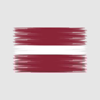 Latvia Flag Brush. National Flag vector