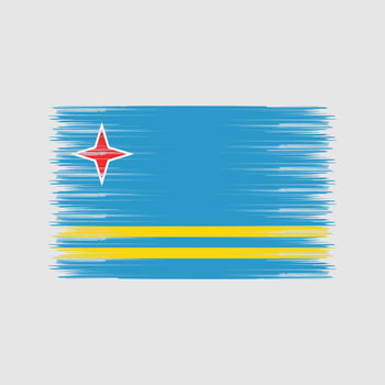 Aruba Flag Brush. National Flag vector