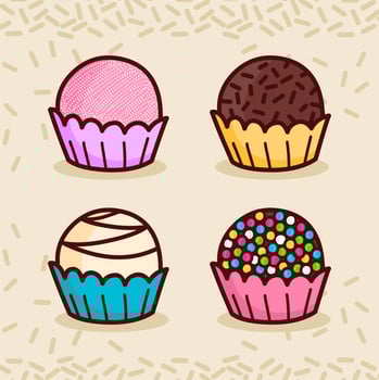 Hand drawn brigadeiro traditional vector