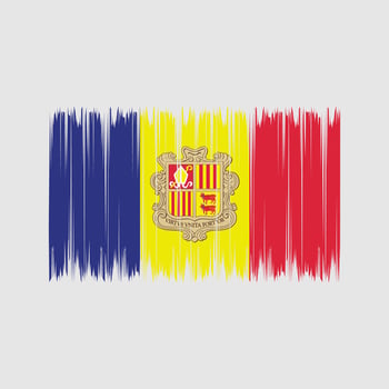 Andorra Flag Brush. National Flag vector