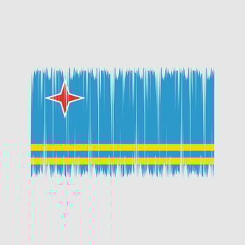 Aruba Flag Brush. National Flag vector